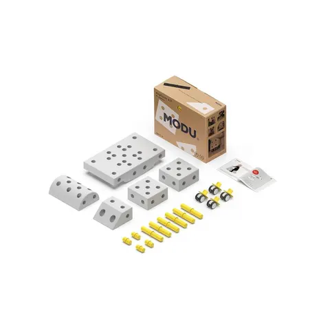 MODU Explorer kit 8in1 - Kreatywne klocki rozwijające motorykę dużą, żółty