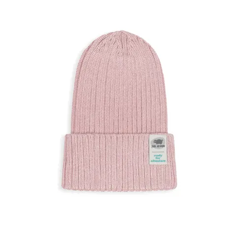 Czapka Beanie 0-24 miesiące LIGHT PINK / no more