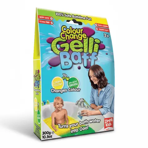 Magiczny proszek do kąpieli Gelli Baff Colour Change - kosmiczny żółty, 300 g / Zimpli Kids