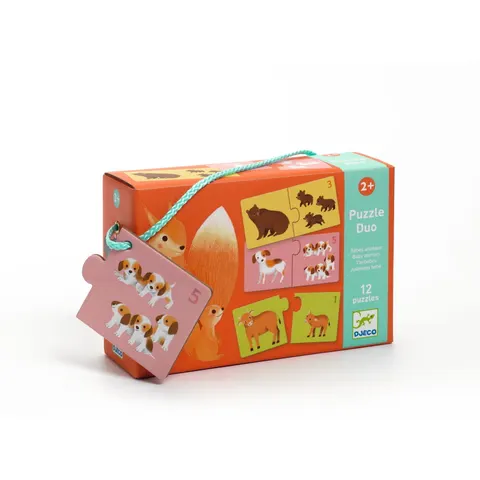 Puzzle duo MAMY I DZIECI ZWIERZĄTKA / Djeco DJ08197