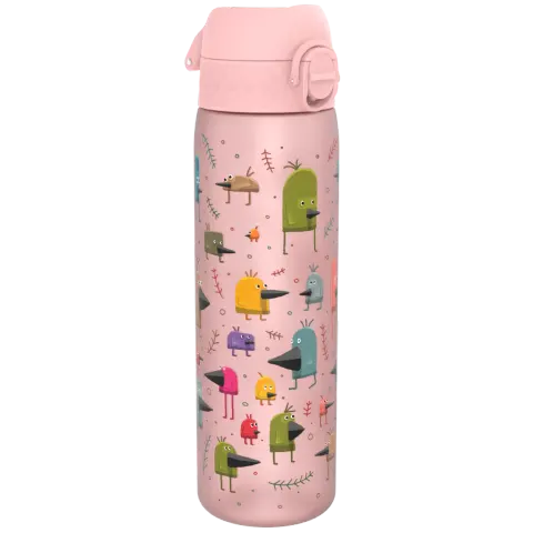 Wąska butelka na napoje - Funny Birds, 500ml / ION8® I8RF500PPBIRD
