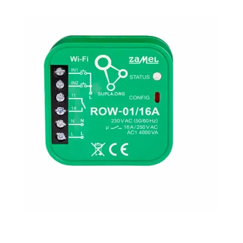 ROW-01/16A odbiornik WI-FI dopuszkowy 1-kanałowy, dwukierunkowy SUPLA