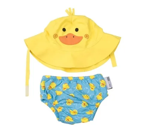 Pieluszka kąpielowa + czapka Kaczka / Zoocchini