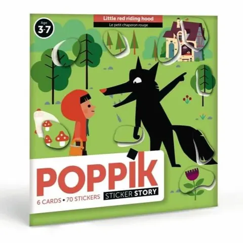 Naklejki Bajkowe Opowieści - CZERWONY KAPTUREK / Poppik POC005