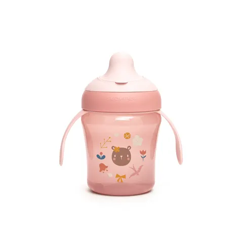 Kubek do nauki picia 200 ml FOREST różowy / Suavinex