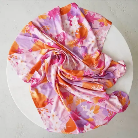 Otulacz bambusowy, chusta 100x150 cm - Dopamine Summer / Lullalove