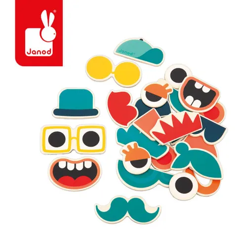 Magnesy mix and match Portrety 24 sztuki, 2+/ Janod J09644