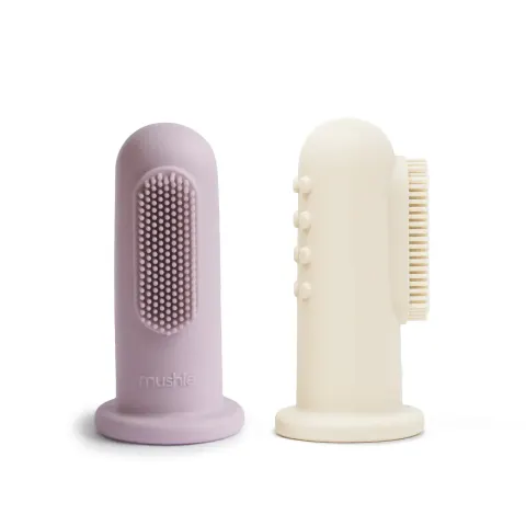 2 pierwsze szczoteczki na palec Soft Lilac & Ivory / Mushie