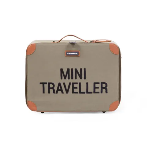 CHILDHOME - Walizka dziecięca Mini traveller Kanwas Khaki