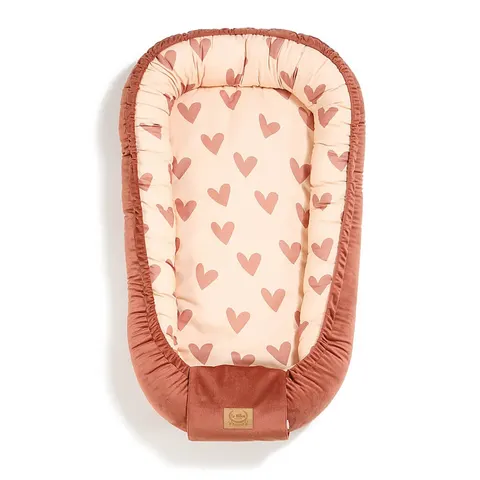Kokon niemowlęcy BEST NEST - HEARTBEAT PINK / La Millou