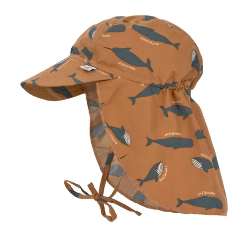 Kapelusz przeciwsłoneczny UV - Whale caramel, 3-6 mies. / Lassig