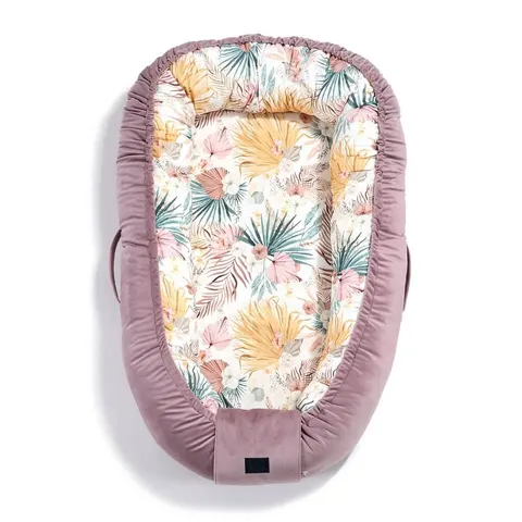 Kokon niemowlęcy BEST NEST - BOHO PALMS LIGHT / La Millou