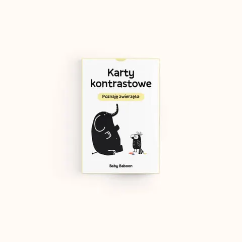 Karty kontrastowe. Poznaję zwierzęta / Baby Baboon