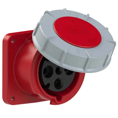 GNIAZDO TABLICOWE PROSTE POWER TWIST IP67 63A 400V 3P+Z 100x100mm