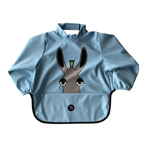 Śliniak z rękawkami Łoś - Baby Blue / Baby Livia