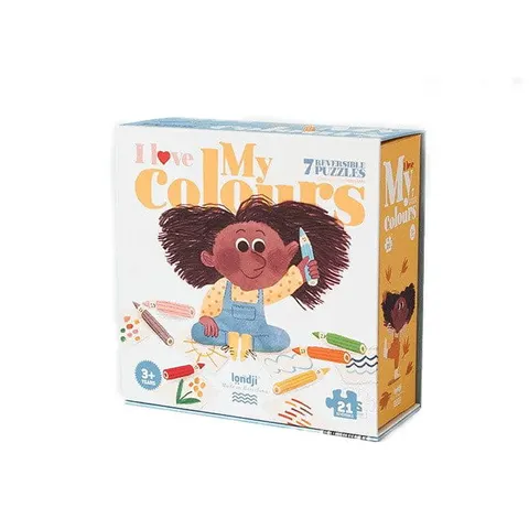 Dwustronne puzzle dla dzieci - Kocham Moje Kolory / Londji PZ006