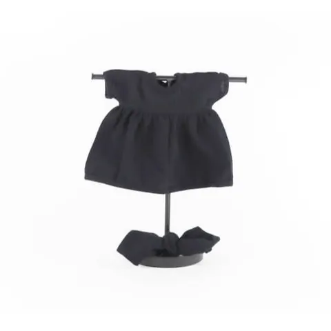 Sukienka i opaska dla lalki Miniland - Pin Up Black, rozmiar 38