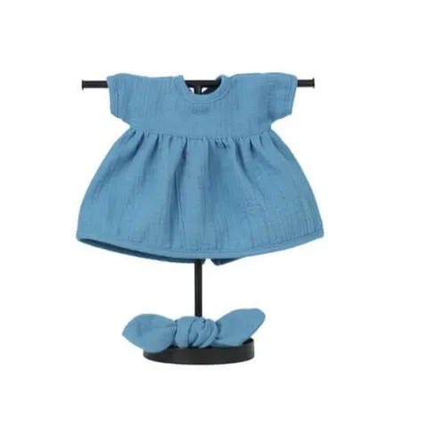 Sukienka i opaska dla lalki Miniland - Pin Up Denim, rozmiar 38