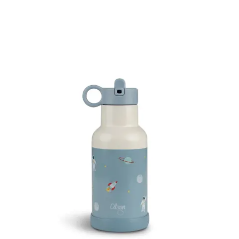 Butelka termiczna ze stali nierdzewnej 350ml - Spaceship Dusty Blue / Citron