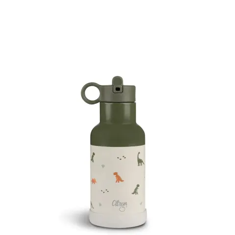 Butelka termiczna ze stali nierdzewnej 350ml - Dino Green / Citron