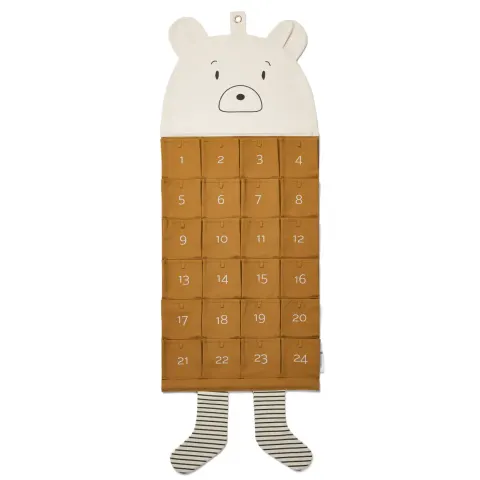 Kalendarz adwentowy Klaus - Mr bear golden caramel multi mix / Liewood