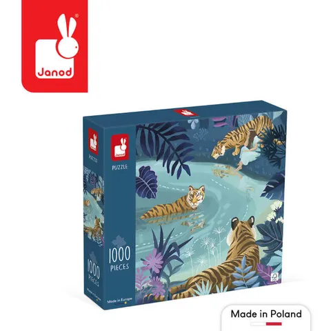 Puzzle artystyczne Spotkanie tygrysów 1000 elementów 9+ / Janod
