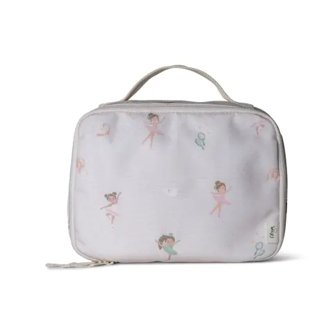 Kwadratowy Lunch Bag, śniadaniówka - Ballerina / Citron