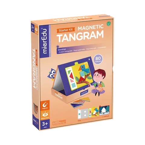 Tangram magnetyczny - gra edukacyjna Poznaję kształty / mierEdu
