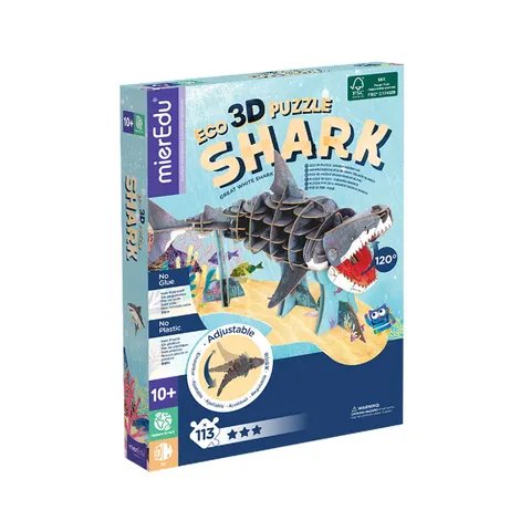 Puzzle 3D - Żarłacz biały / mierEdu