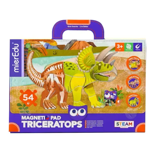 Zabawa magnetyczna - Triceratops / mierEdu