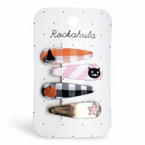 4 spinki do włosów Halloween Embroidered / Rockahula Kids