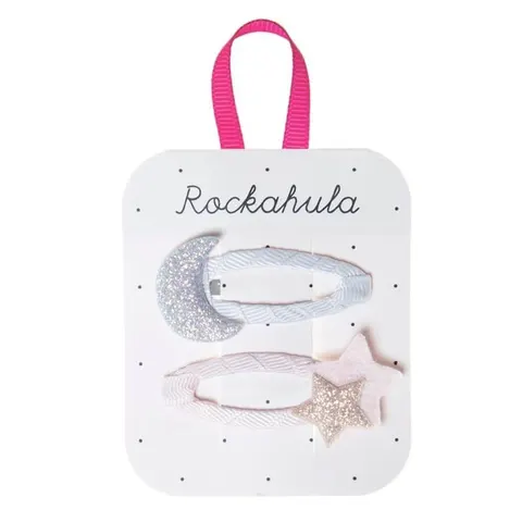 2 spinki do włosów Moon & Stars / Rockahula Kids