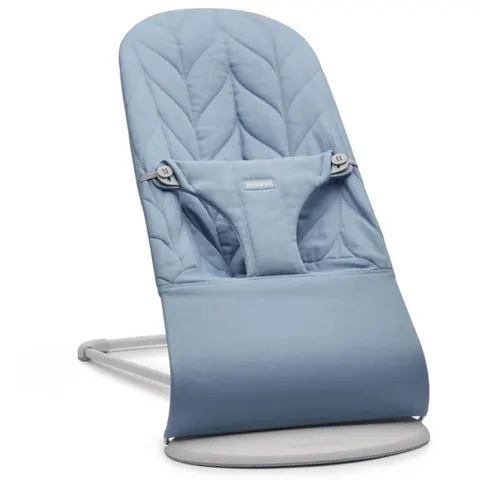 BABYBJORN - leżaczek BLISS COTTON, Petal Quilt, Niebieski