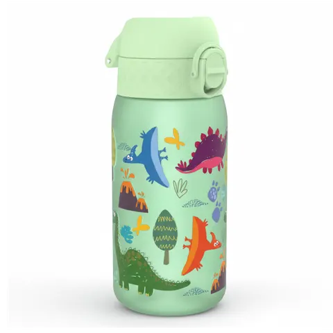Bidon dla dzieci 350 ml – Zielony dinosaurs / ION8 I8RF350PGDINO