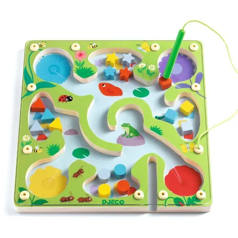 Magnetyczny drewniany labirynt FrogyMaze / Djeco