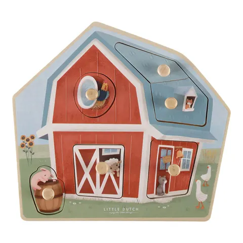 Drewniane puzzle Little Farm FSC / Little Dutch