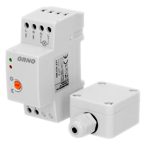 Czujnik obecności na szyne DIN 360st. do LED IP20 800W