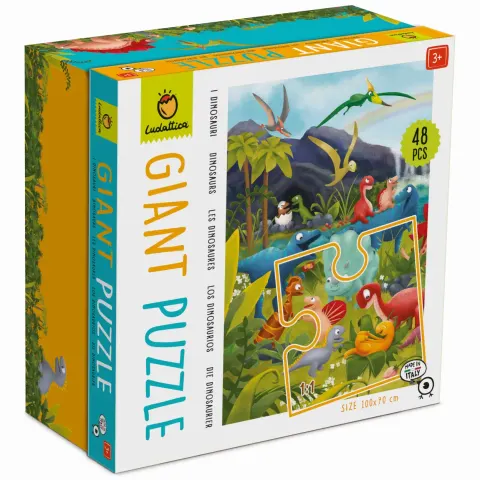 GIGANT PUZZLE – podłogowe – DINOZAURY / Ludattica