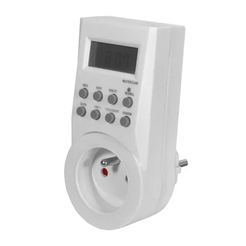 Cyfrowy tygodniowy timer/programator czasowy do gniazda16A/230V (max 10 programów) 1016 KANLUX