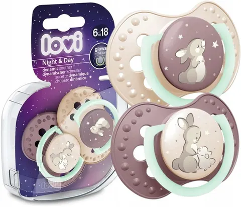 Smoczki Night&Day Purple 2szt. / Lovi