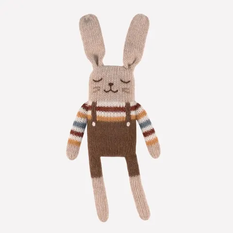 Dziergany królik z wełny alpaki - rainbow sweater / Main Sauvage
