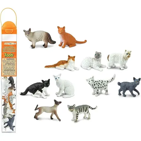 Zestaw Figurek w Tubie - Koty Domowe / Safari Ltd.