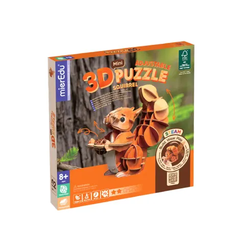 Puzzle 3D mini - Wiewiórka / mierEdu