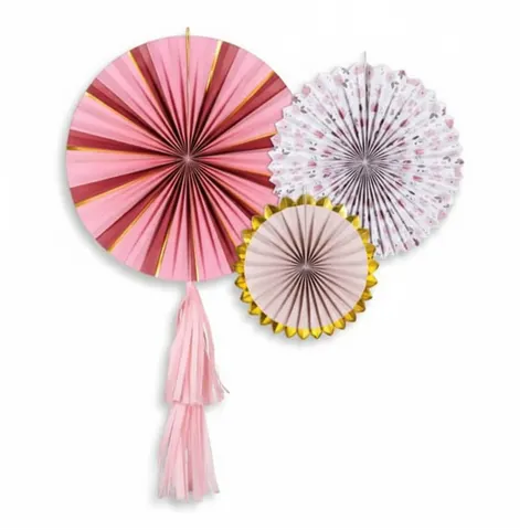 Rozety dekoracyjne Kwiaty, 26-43 cm/ PartyDeco