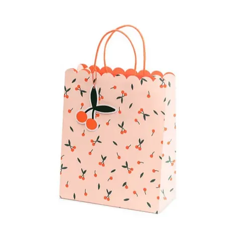 Torebki na prezenty Wisienki, 26x32x13cm / PartyDeco