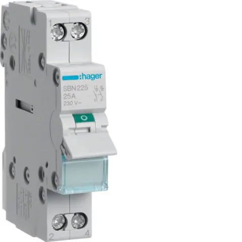 Rozłącznik izolacyjny modułowy 2P 25A 230V; SBN225, HAGER