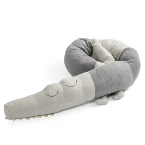 Duża poduszka Sleepy Croc - elephant grey / Sebra