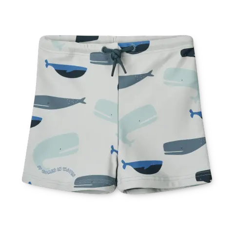 Spodenki kąpielowe UV Otto - Whales, cloud blue / Liewood