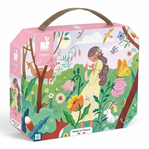 Puzzle w walizce Matka natura 200 elementów / Janod