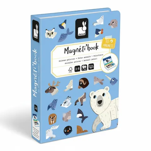 Magnetyczna układanka Zwierzęta Polarne Magnetibook, Janod